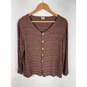 CP Shades Women's Small Brown‎ Rayon Cardigan
